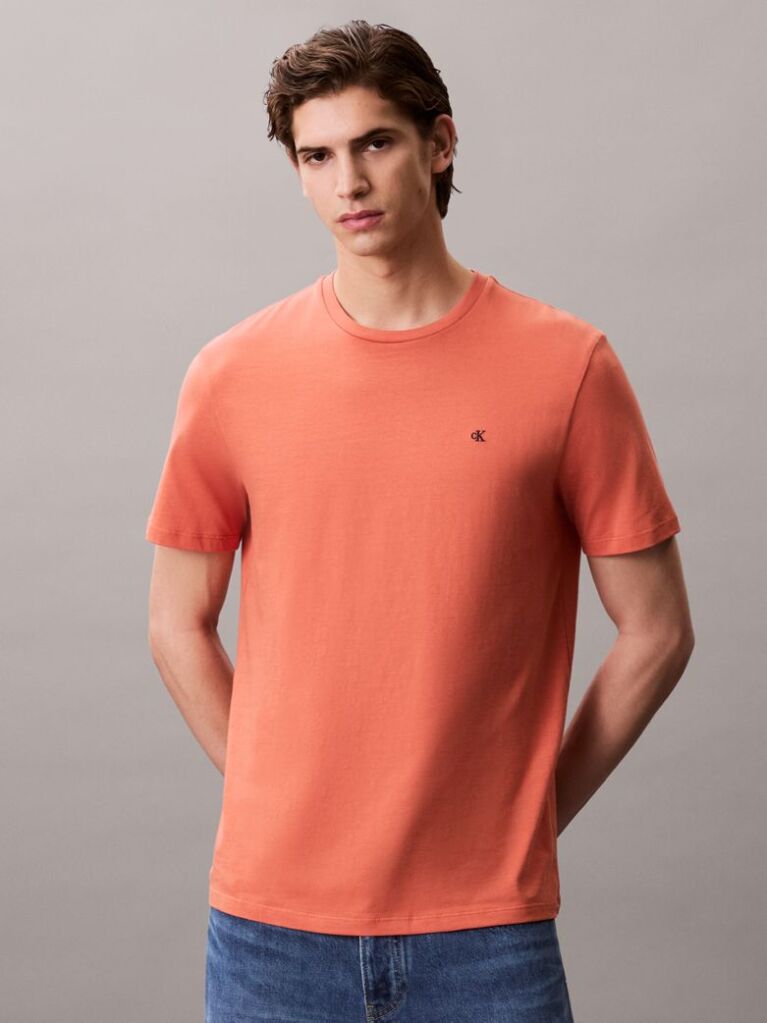 Πορτοκαλί T-Shirt Με Κανονική Λαιμόκοψη  Άνδρας
