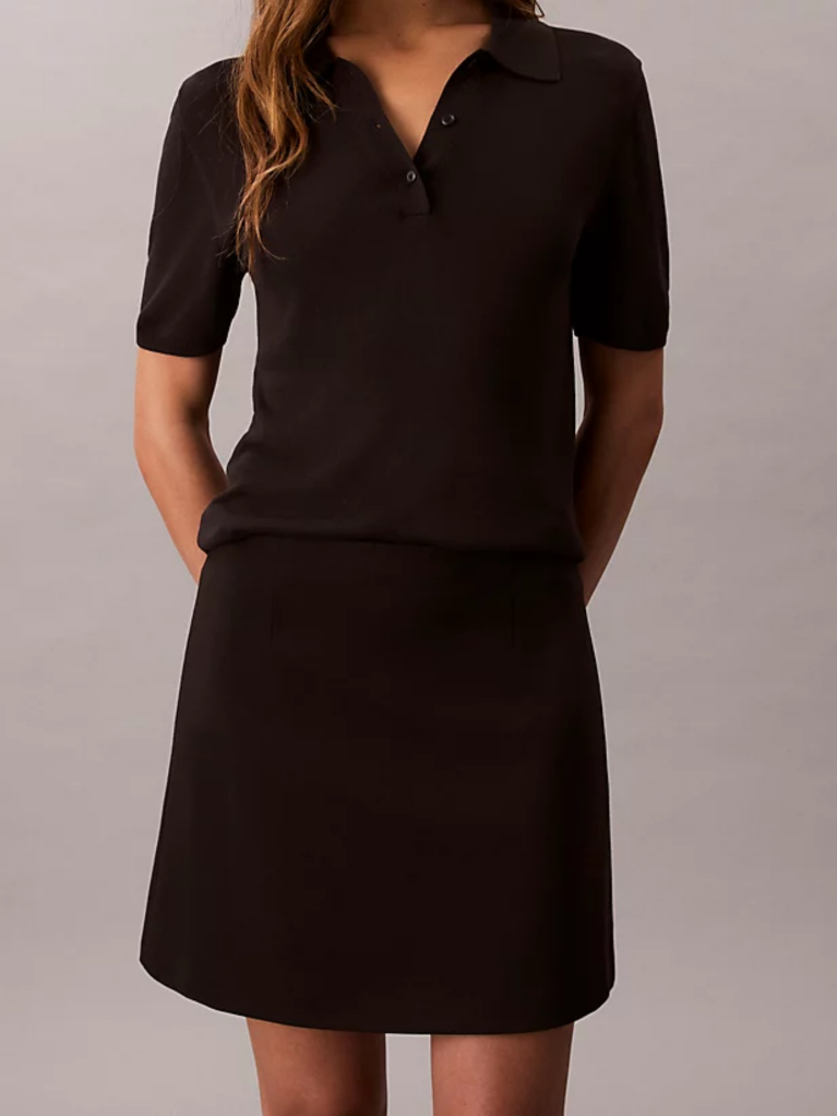 Black Ponte Mini Skirt  Women