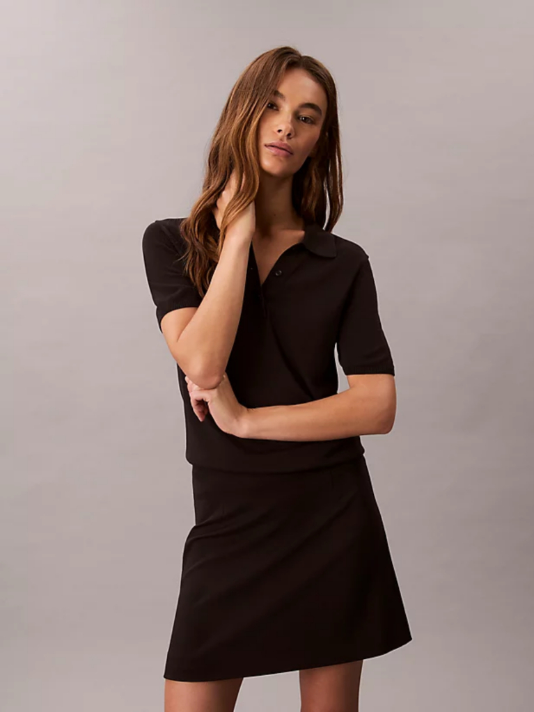 Black Ponte Mini Skirt  Women