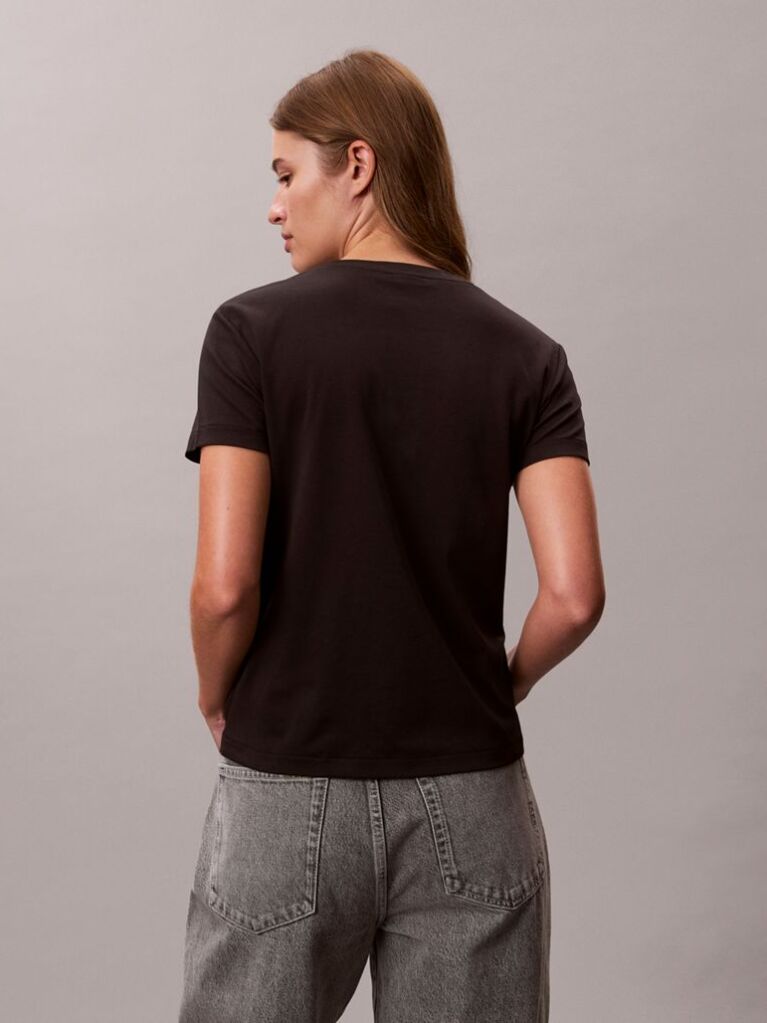 Μαύρο Κοντομάνικο T-Shirt  Γυναίκα