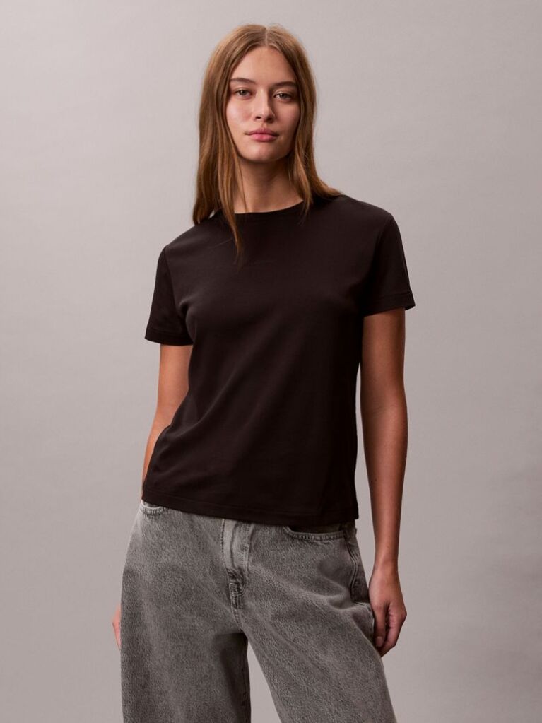 Μαύρο Κοντομάνικο T-Shirt  Γυναίκα