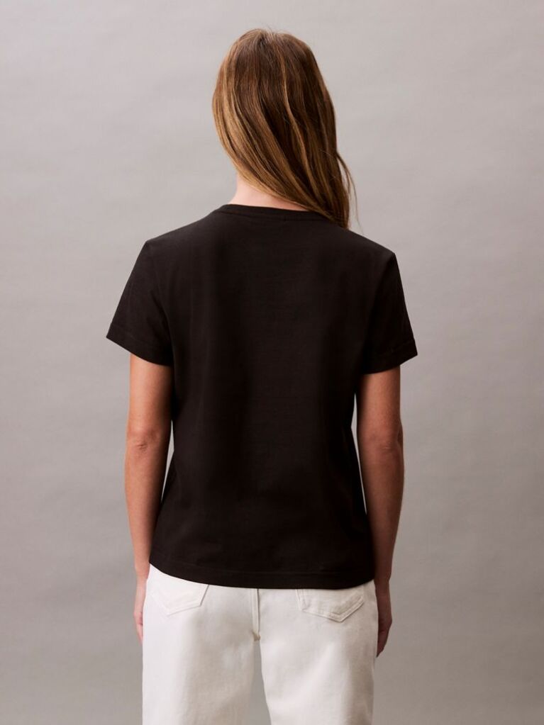 Μαύρο T-shirt Με Μονόγραμμα  Γυναίκα