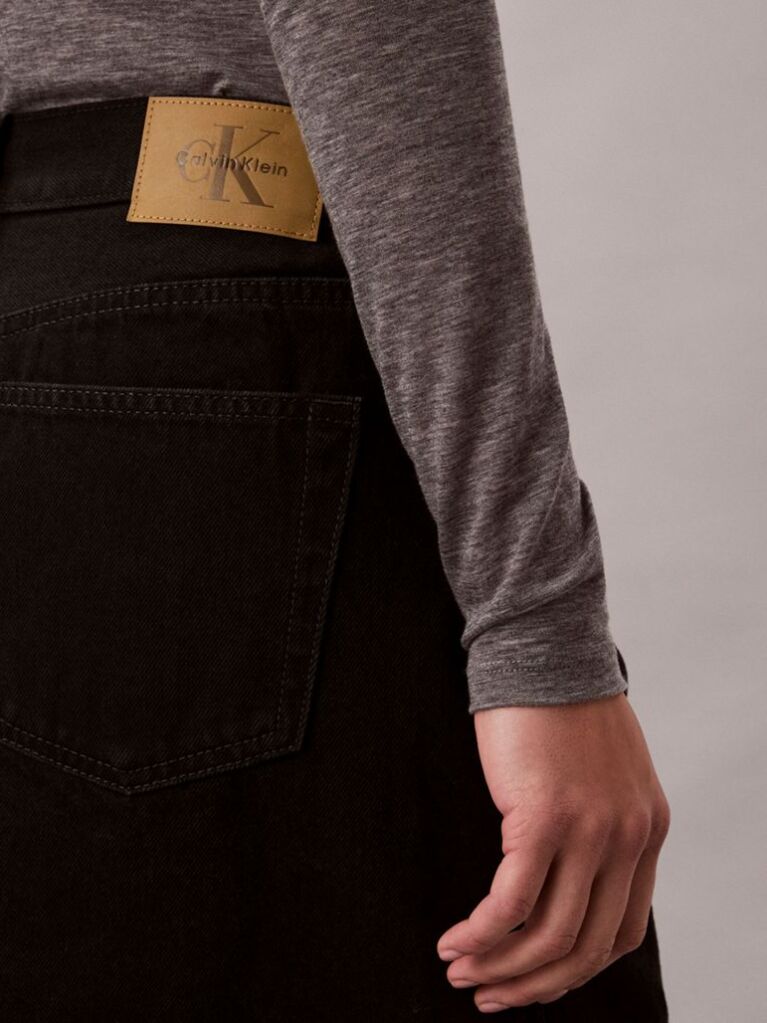Black Denim Mini Wrap Skirt  Women