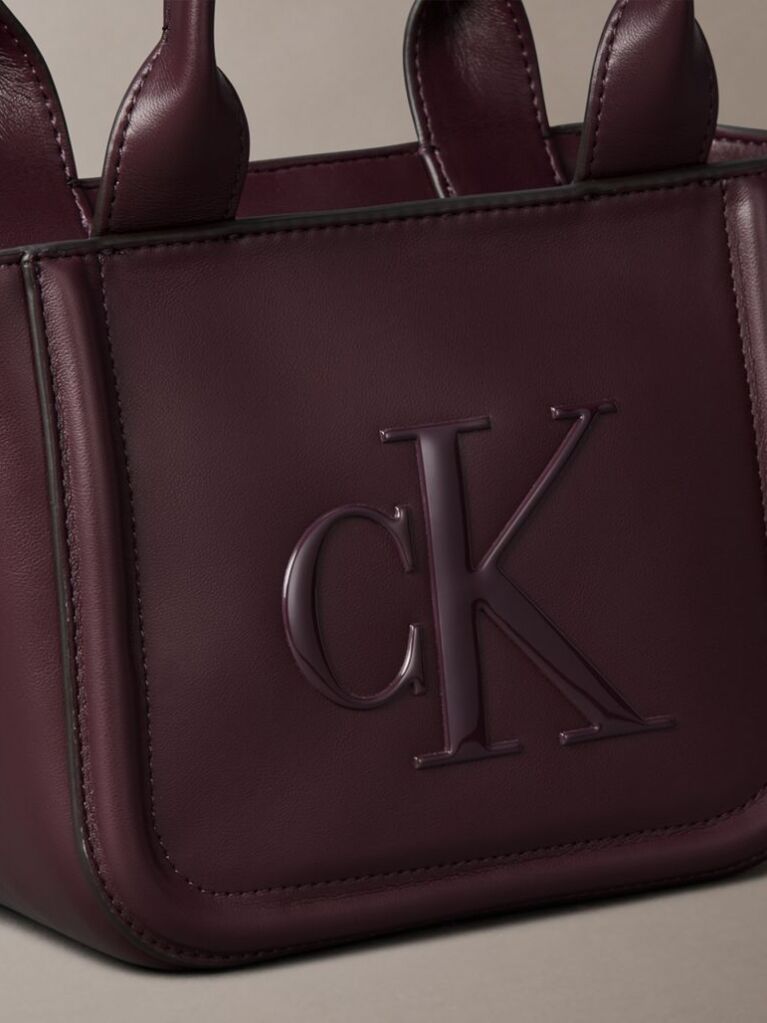 Κόκκινο Μικρή Τσάντα Tote Με Ανάγλυφο Μονόγραμμα  Γυναίκα