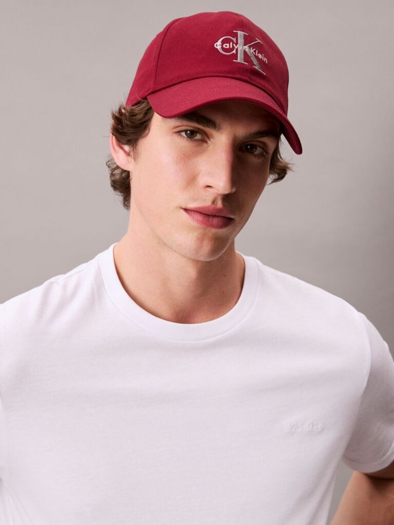 Red Twill Logo Cap  Men
