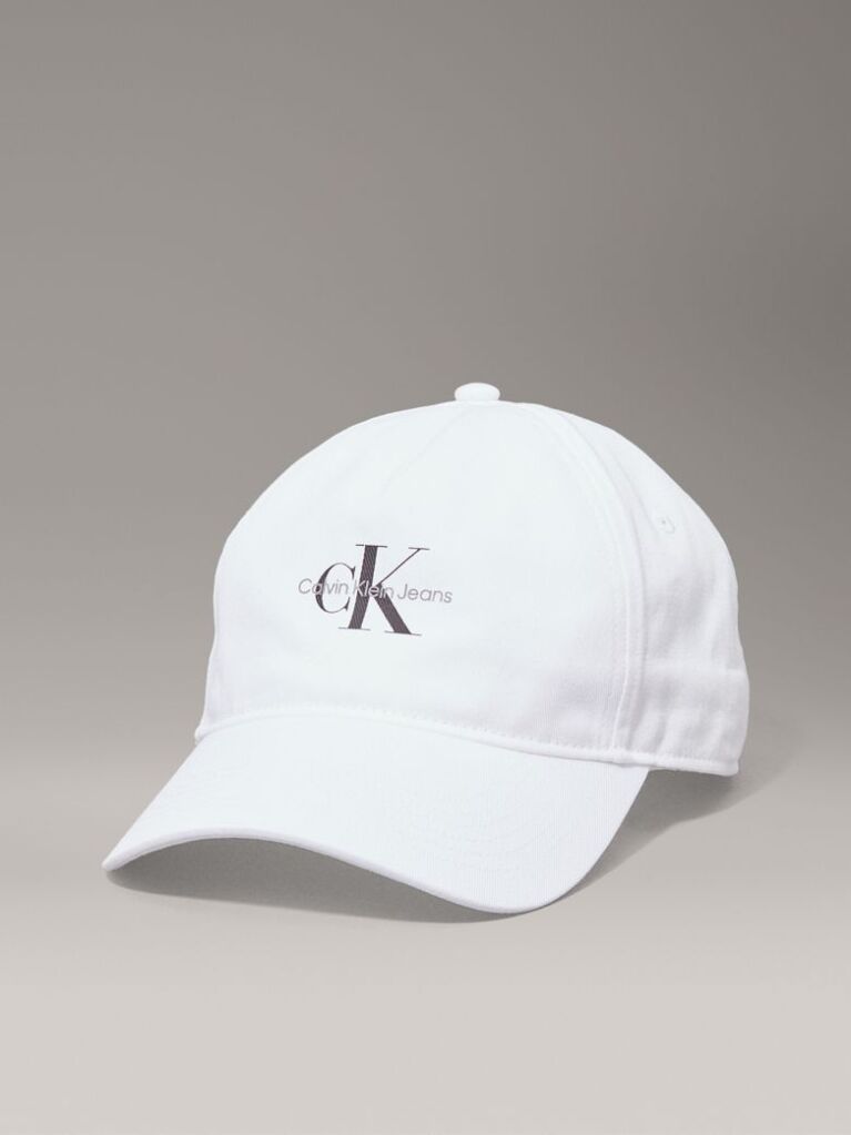 White Printed Baseball Cap  Men