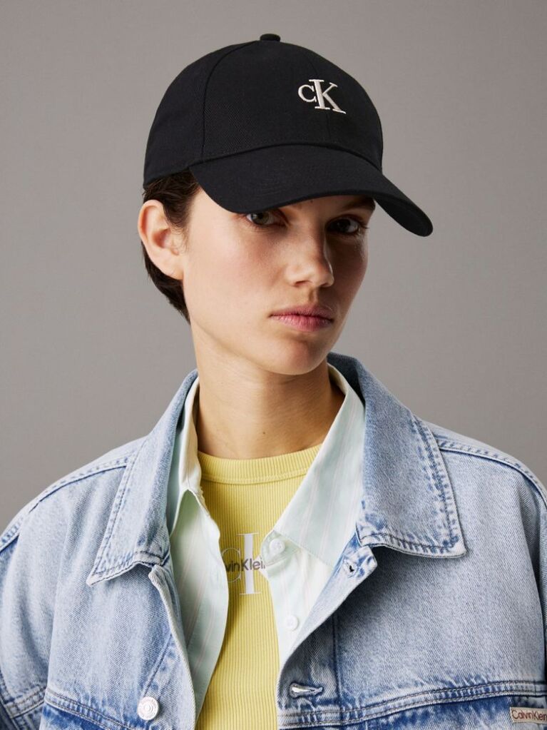 Black Twill Logo Cap  Women