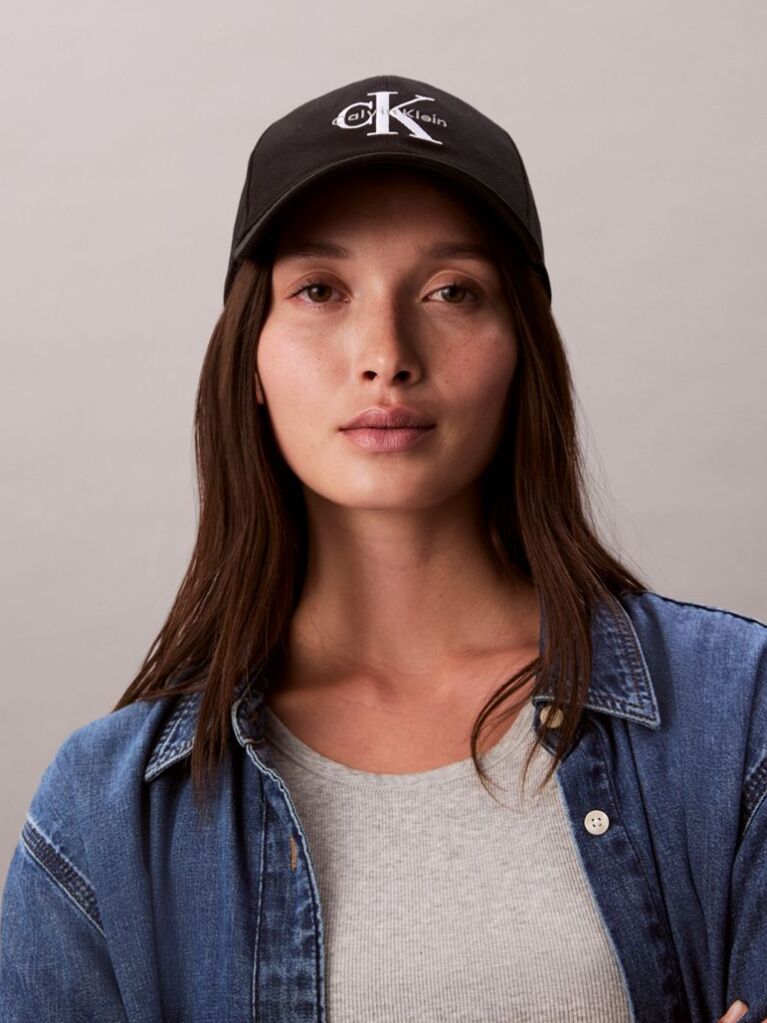 Black Twill Logo Cap  Women