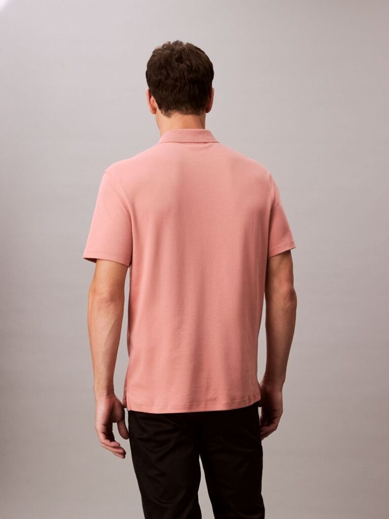 Pink Pima Cotton Polo Shirt  Men