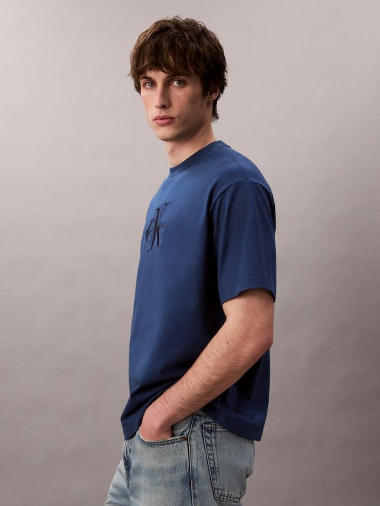 Blue Short Sleeve T-Shirt  Men