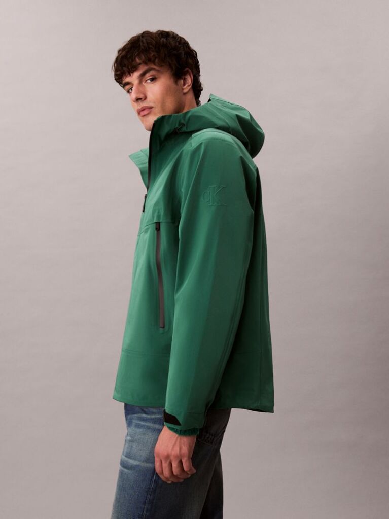 Green Technical Bonded Windbreaker  Men
