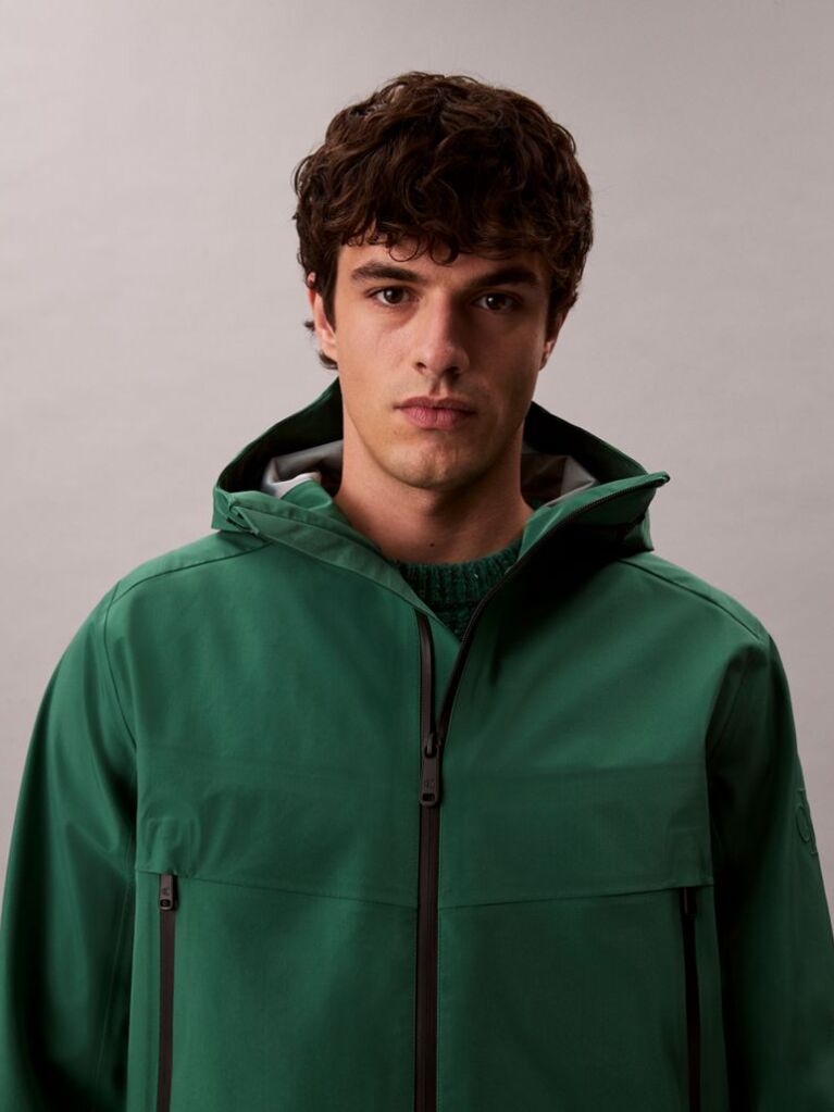 Green Technical Bonded Windbreaker  Men