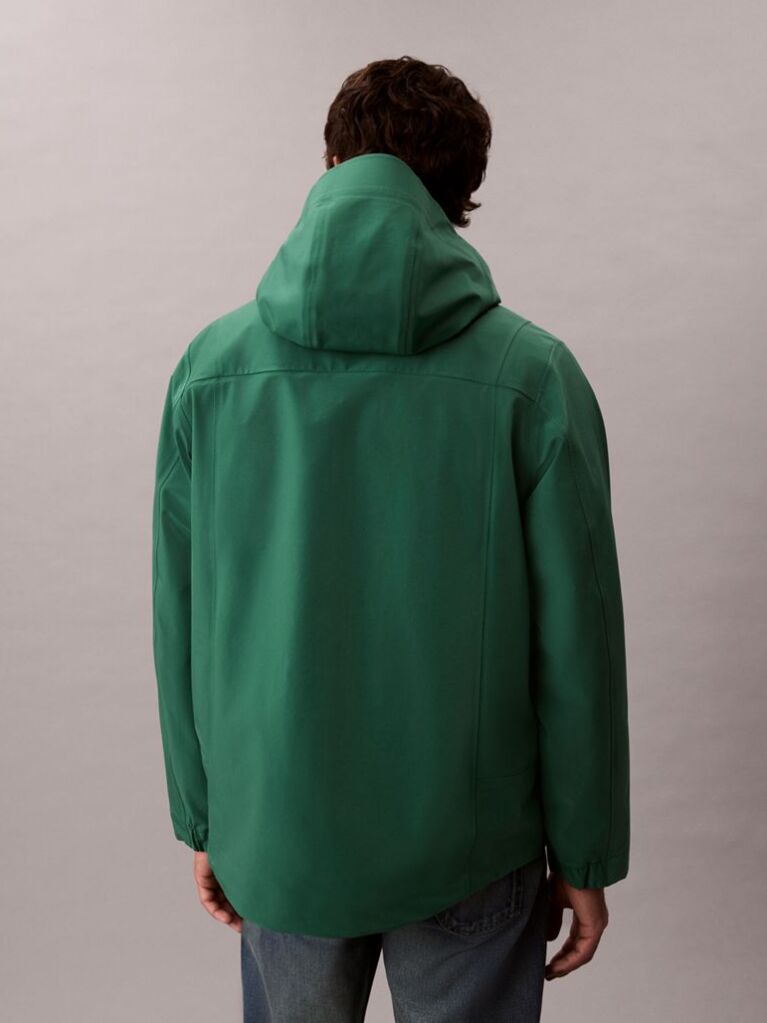 Green Technical Bonded Windbreaker  Men