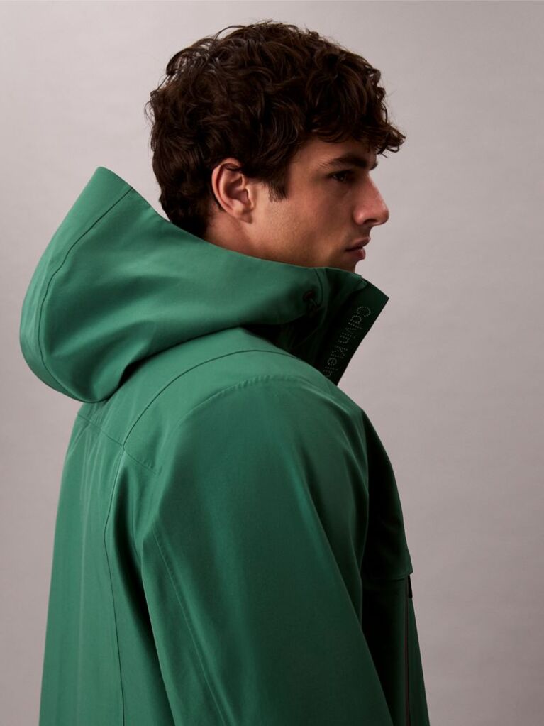 Green Technical Bonded Windbreaker  Men