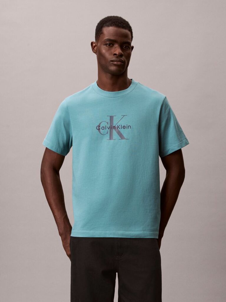 Μπλε T-Shirt Με Λογότυπο  Άνδρας