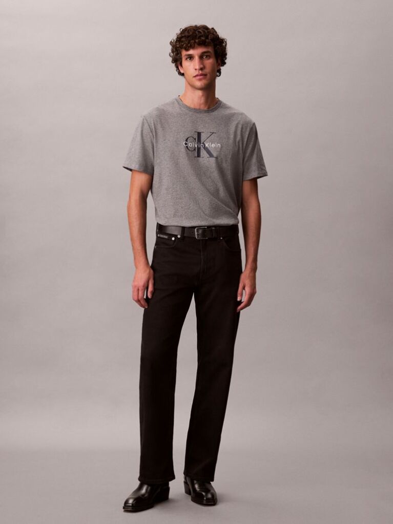 Γκρι T-Shirt Με Λογότυπο  Άνδρας