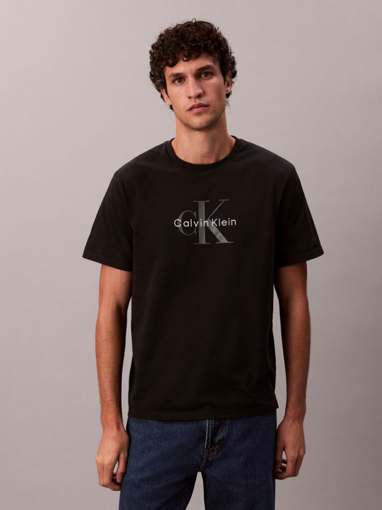 Μαύρο T-Shirt Με Λογότυπο  Άνδρας