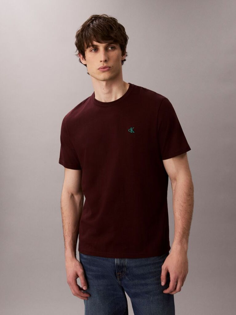 Καφέ T-shirt Με Λογότυπο  Άνδρας