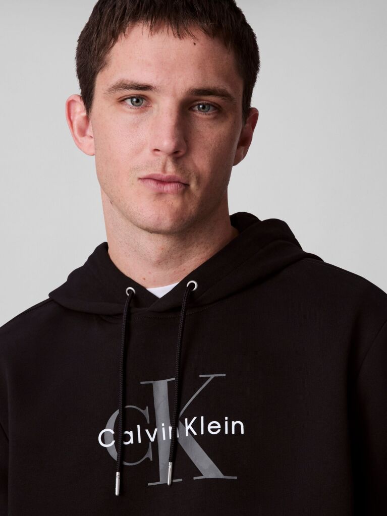 Μαύρο Hoodie Από Terry  Άνδρας
