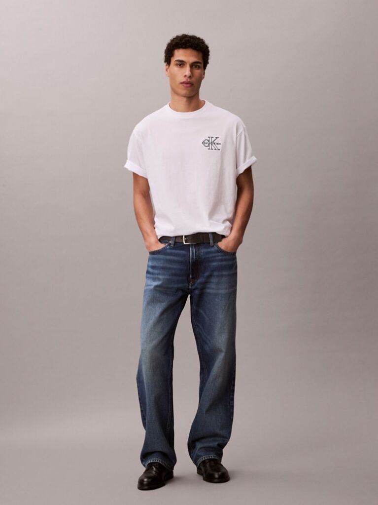 Λευκό Κοντομάνικο T-Shirt  Άνδρας