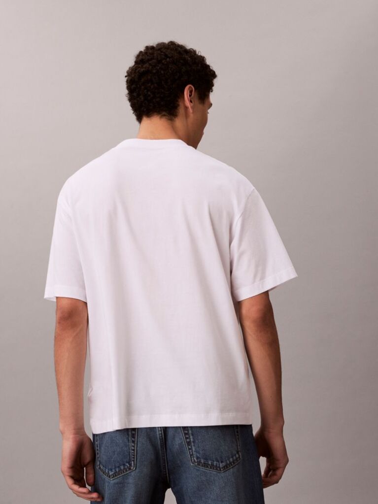 Λευκό Κοντομάνικο T-Shirt  Άνδρας