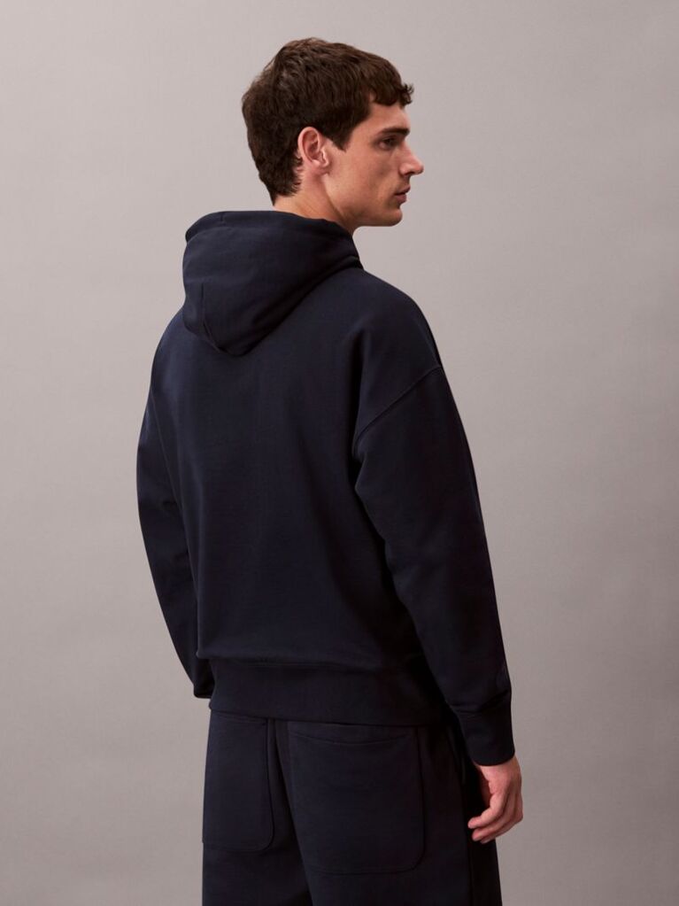 Μαύρο Hoodie Από Premium Terry Ύφασμα  Άνδρας