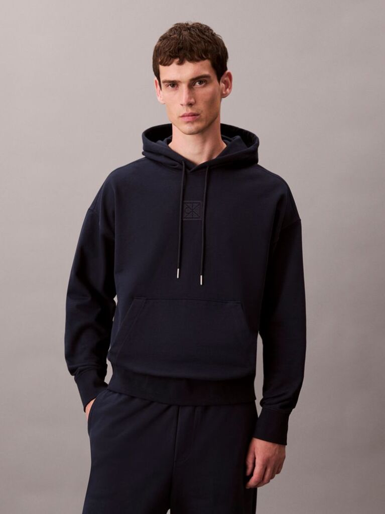Μαύρο Hoodie Από Premium Terry Ύφασμα  Άνδρας
