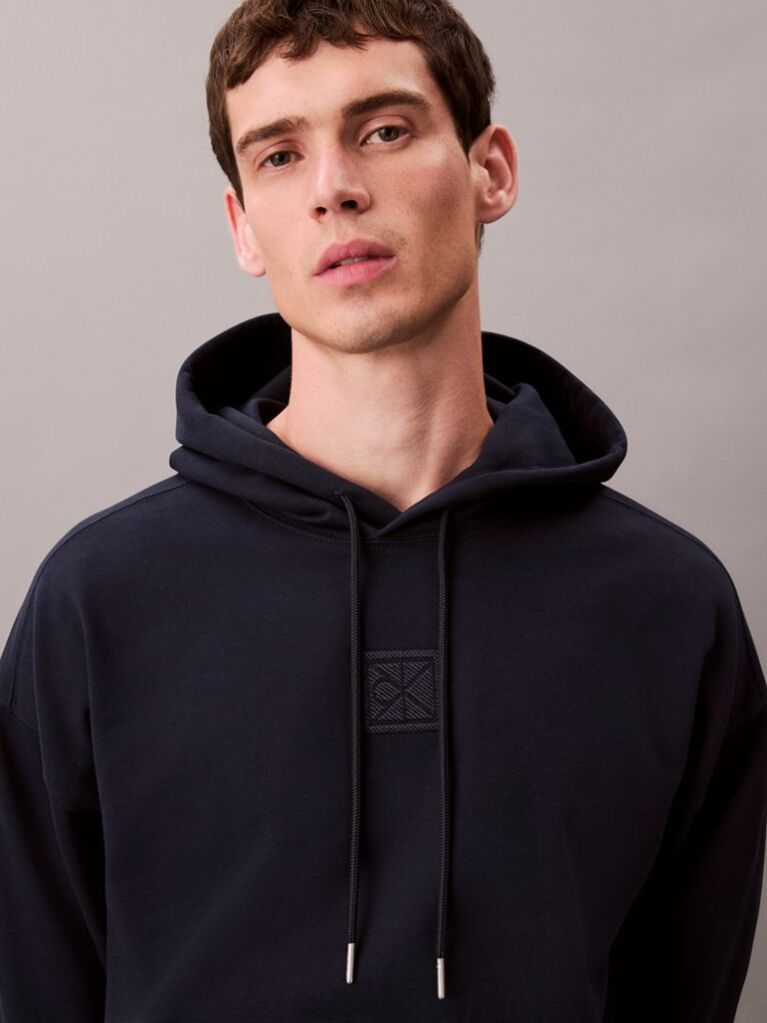 Μαύρο Hoodie Από Premium Terry Ύφασμα  Άνδρας