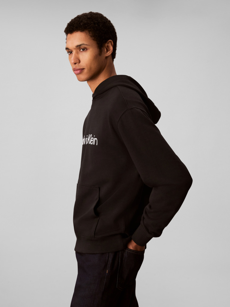 Μαύρο Hoodie Με Λογότυπο  Άνδρας
