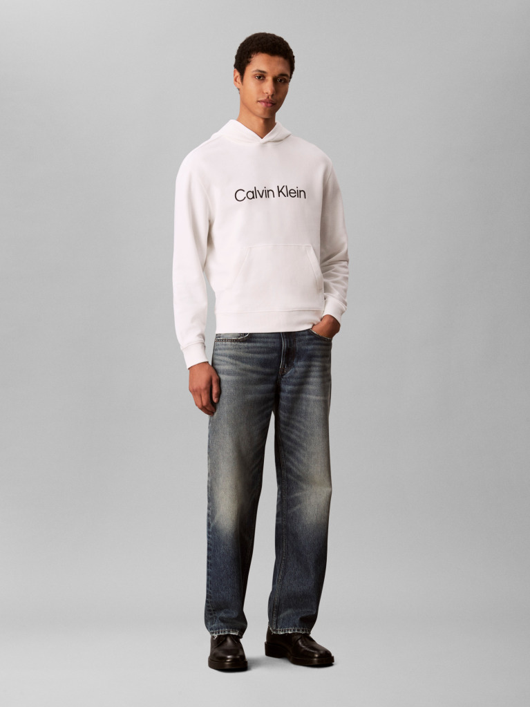 Λευκό Hoodie Με Λογότυπο  Άνδρας