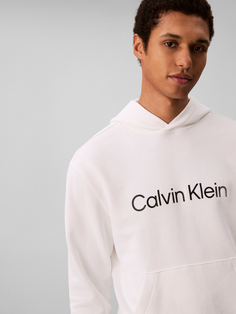 Λευκό Hoodie Με Λογότυπο  Άνδρας