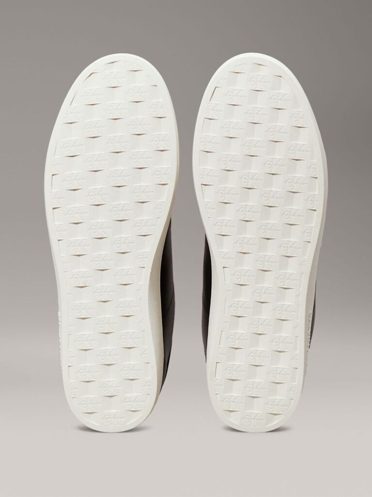 Black Leather Trainers  Men