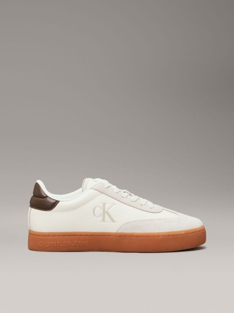 Λευκό Δερμάτινα Sneakers  Άνδρας