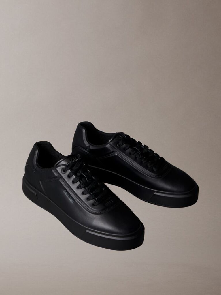 Μαύρο Premier - Signature Δερμάτινα Sneakers  Άνδρας